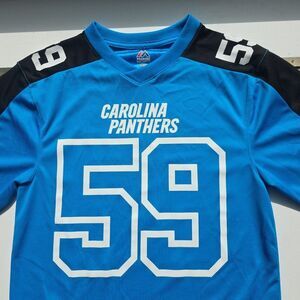 Carolina Panthers Jersey #59 Luke Kuechly NFL Polyester Blue Shirts Size Small